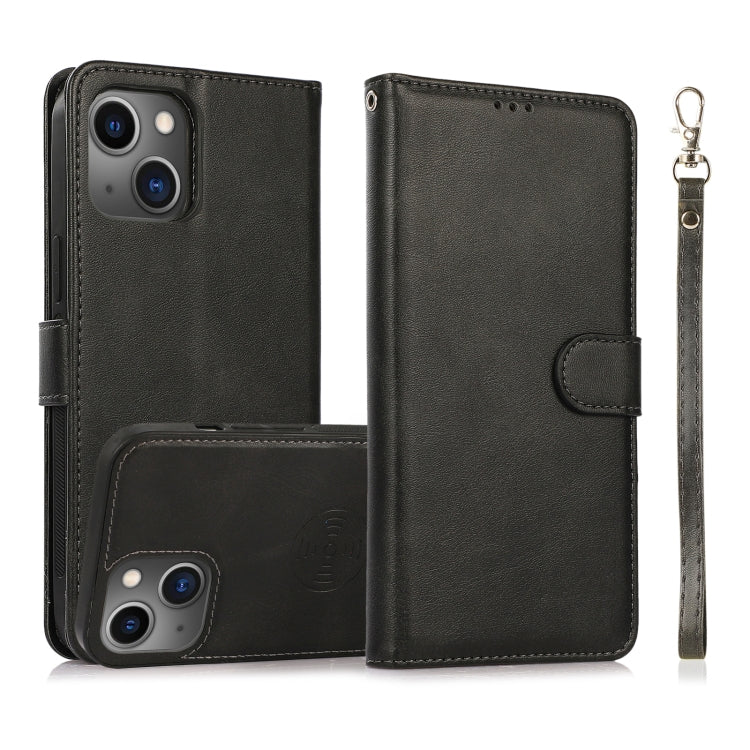 Calf Texture 2 in 1 Detachable Magnetic Back Cover Leather Case, For iPhone 14 Plus, For iPhone 14, For iPhone 14 Pro, For iPhone 14 Pro Max
