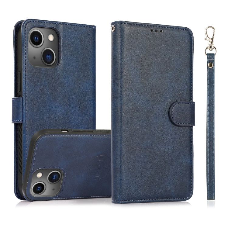 Calf Texture 2 in 1 Detachable Magnetic Back Cover Leather Case, For iPhone 14 Plus, For iPhone 14, For iPhone 14 Pro, For iPhone 14 Pro Max