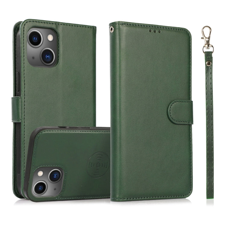 Calf Texture 2 in 1 Detachable Magnetic Back Cover Leather Case, For iPhone 14 Plus, For iPhone 14, For iPhone 14 Pro, For iPhone 14 Pro Max