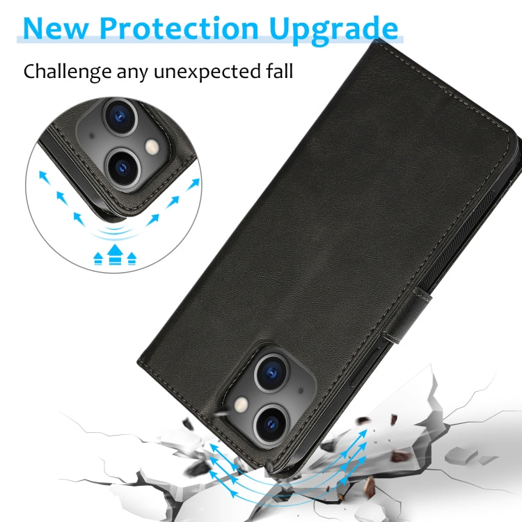 Calf Texture 2 in 1 Detachable Magnetic Back Cover Leather Case, For iPhone 14 Plus, For iPhone 14, For iPhone 14 Pro, For iPhone 14 Pro Max