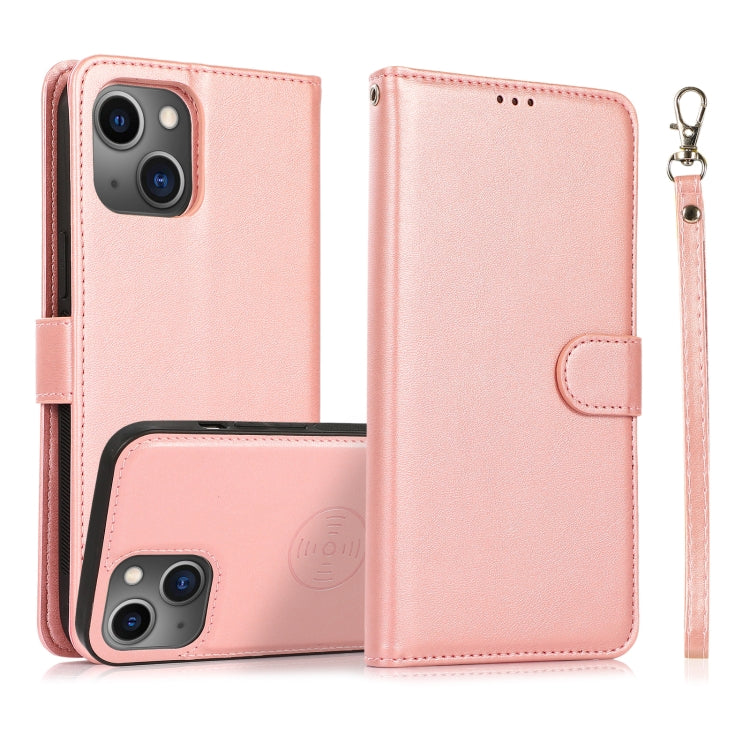 Calf Texture 2 in 1 Detachable Magnetic Back Cover Leather Case, For iPhone 14 Plus, For iPhone 14, For iPhone 14 Pro, For iPhone 14 Pro Max