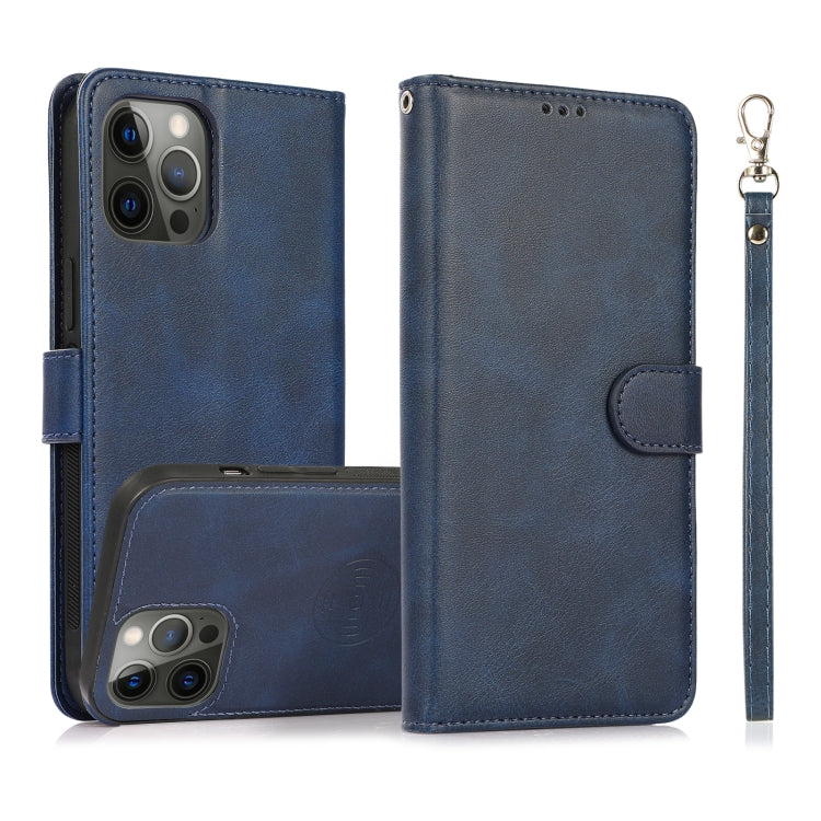 Calf Texture 2 in 1 Detachable Magnetic Back Cover Leather Case, For iPhone 16 Pro Max, For iPhone 16 Pro, For iPhone 16 Plus, For iPhone 16