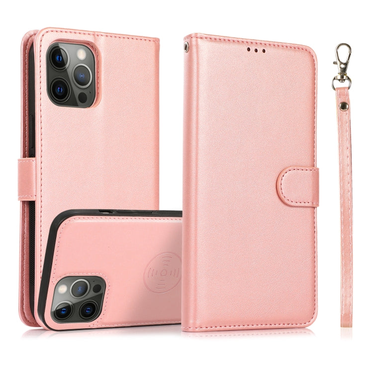 Calf Texture 2 in 1 Detachable Magnetic Back Cover Leather Case, For iPhone 16 Pro Max, For iPhone 16 Pro, For iPhone 16 Plus, For iPhone 16