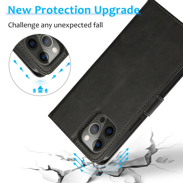Calf Texture 2 in 1 Detachable Magnetic Back Cover Leather Case, For iPhone 16 Pro Max, For iPhone 16 Pro, For iPhone 16 Plus, For iPhone 16