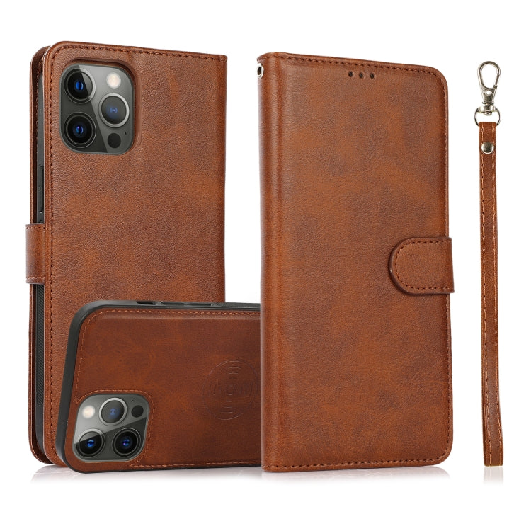 Calf Texture 2 in 1 Detachable Magnetic Back Cover Leather Case, For iPhone 16 Pro Max, For iPhone 16 Pro, For iPhone 16 Plus, For iPhone 16