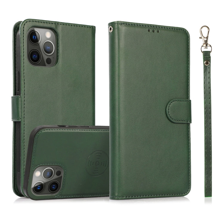 Calf Texture 2 in 1 Detachable Magnetic Back Cover Leather Case, For iPhone 16 Pro Max, For iPhone 16 Pro, For iPhone 16 Plus, For iPhone 16