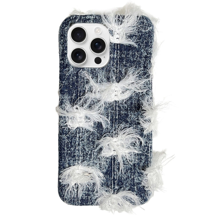 Camellia Denim Plush TPU Phone Case, For iPhone 14 Plus, For iPhone 14, For iPhone 14 Pro, For iPhone 14 Pro Max, For iPhone 13 Pro Max, For iPhone 13 Pro, For iPhone 13