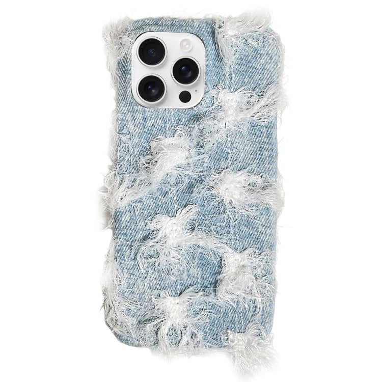 Camellia Denim Plush TPU Phone Case, For iPhone 14 Plus, For iPhone 14, For iPhone 14 Pro, For iPhone 14 Pro Max, For iPhone 13 Pro Max, For iPhone 13 Pro, For iPhone 13