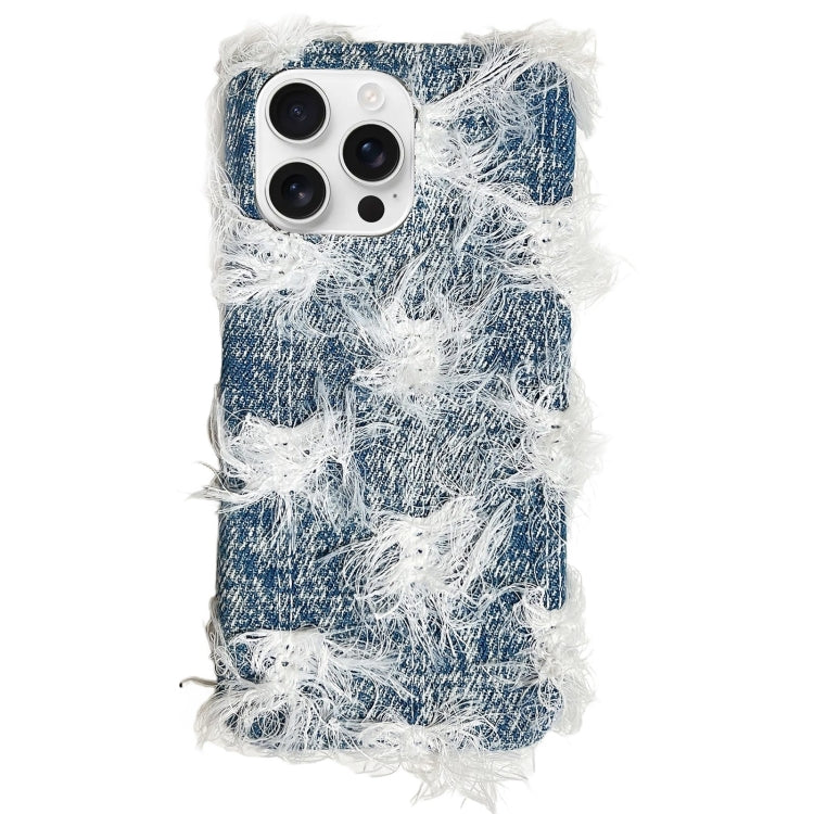 Camellia Denim Plush TPU Phone Case, For iPhone 14 Plus, For iPhone 14, For iPhone 14 Pro, For iPhone 14 Pro Max, For iPhone 13 Pro Max, For iPhone 13 Pro, For iPhone 13