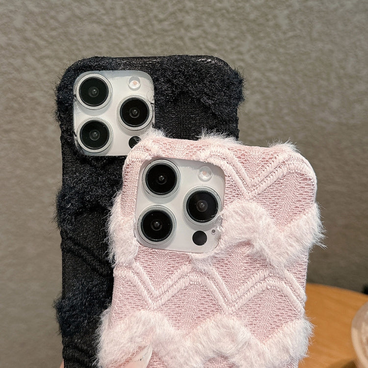 Lace Striped Plush TPU Phone Case, For iPhone 13 Pro Max, For iPhone 13 Pro, For iPhone 13