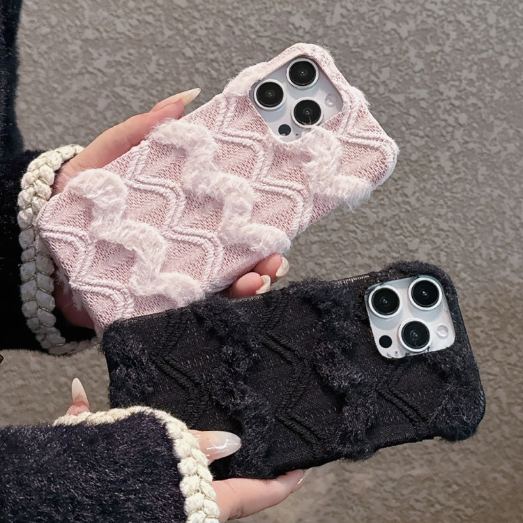 Lace Striped Plush TPU Phone Case, For iPhone 13 Pro Max, For iPhone 13 Pro, For iPhone 13