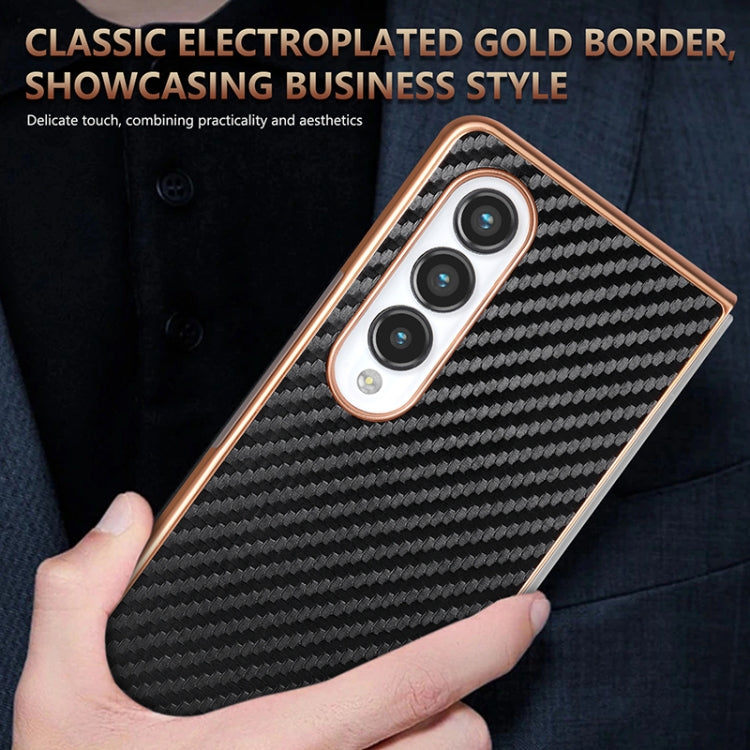 AZNS Electroplated Edge Carbon Fiber Texture Phone Case