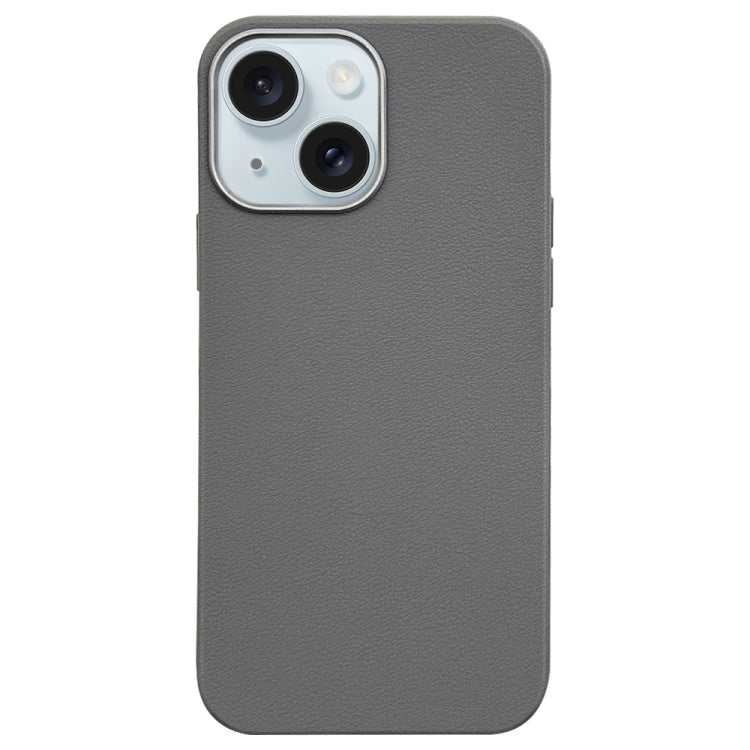 Litchi Pattern Silver Edge Camera Frame Material Phone Case, For iPhone 15 Pro Max, For iPhone 15 Pro, For iPhone 15 Plus, For iPhone 15