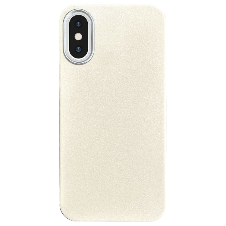 Litchi Pattern Silver Edge Camera Frame Material Phone Case, For iPhone 11, For iPhone 11 Pro, For iPhone XS / X, For iPhone XR