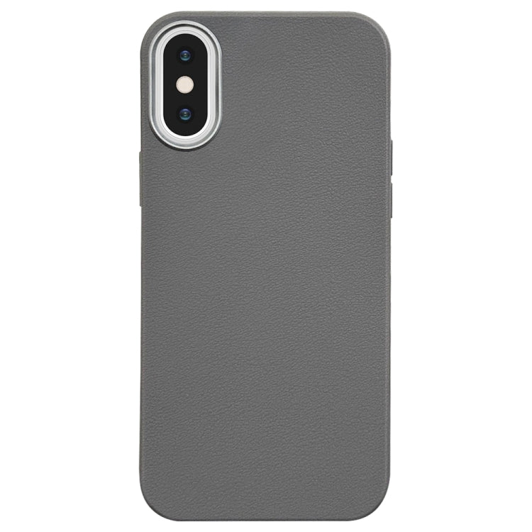 Litchi Pattern Silver Edge Camera Frame Material Phone Case, For iPhone 11, For iPhone 11 Pro, For iPhone XS / X, For iPhone XR