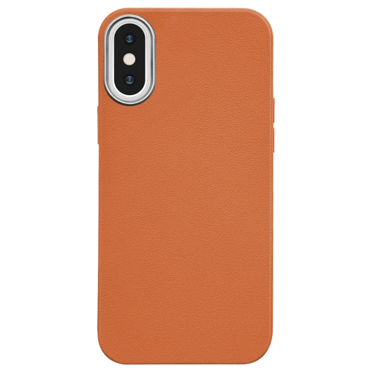 Litchi Pattern Silver Edge Camera Frame Material Phone Case, For iPhone 11, For iPhone 11 Pro, For iPhone XS / X, For iPhone XR