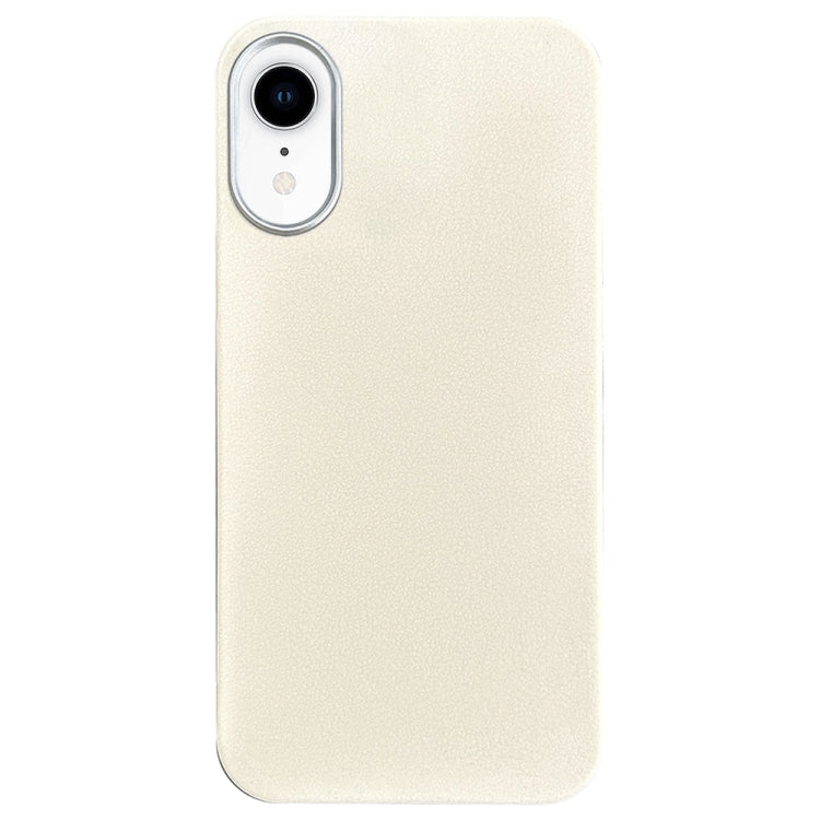 Litchi Pattern Silver Edge Camera Frame Material Phone Case, For iPhone 11, For iPhone 11 Pro, For iPhone XS / X, For iPhone XR