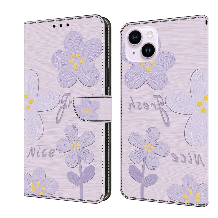 Fresh Painted Leather Phone Case, For iPhone 13 Pro, For iPhone 13 mini