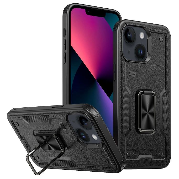 Ring Holder PC Hybrid TPU Phone Case, For iPhone 13 Pro Max, For iPhone 13 Pro, For iPhone 13