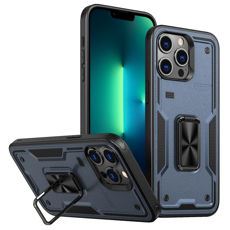 Ring Holder PC Hybrid TPU Phone Case, For iPhone 13 Pro Max, For iPhone 13 Pro, For iPhone 13