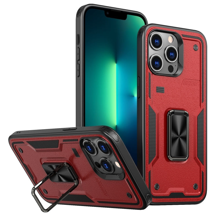 Ring Holder PC Hybrid TPU Phone Case, For iPhone 13 Pro Max, For iPhone 13 Pro, For iPhone 13