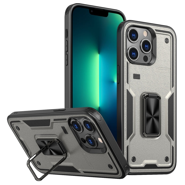 Ring Holder PC Hybrid TPU Phone Case, For iPhone 13 Pro Max, For iPhone 13 Pro, For iPhone 13