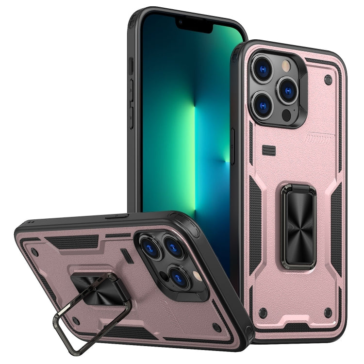 Ring Holder PC Hybrid TPU Phone Case, For iPhone 13 Pro Max, For iPhone 13 Pro, For iPhone 13