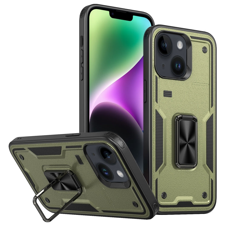 Ring Holder PC Hybrid TPU Phone Case, For iPhone 15 Plus, For iPhone 15, For iPhone 14 Plus