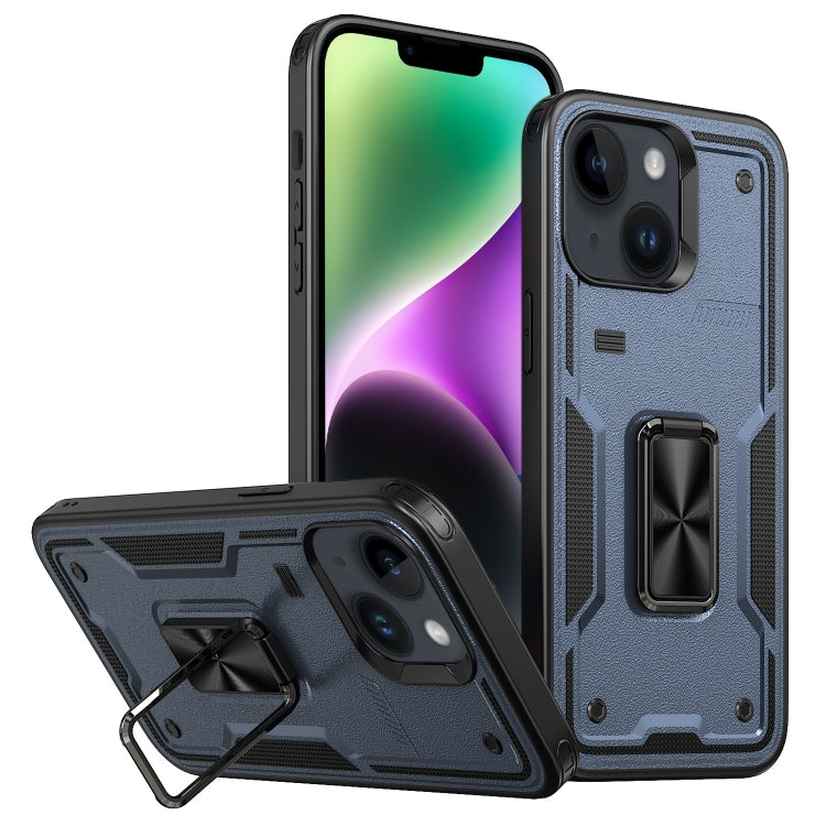 Ring Holder PC Hybrid TPU Phone Case, For iPhone 15 Plus, For iPhone 15, For iPhone 14 Plus