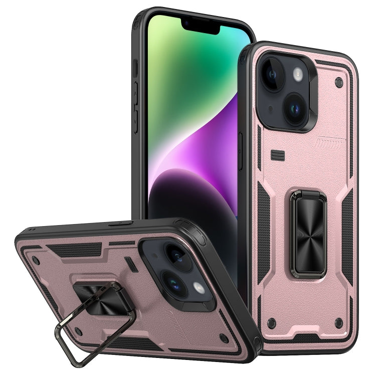 Ring Holder PC Hybrid TPU Phone Case, For iPhone 15 Plus, For iPhone 15, For iPhone 14 Plus