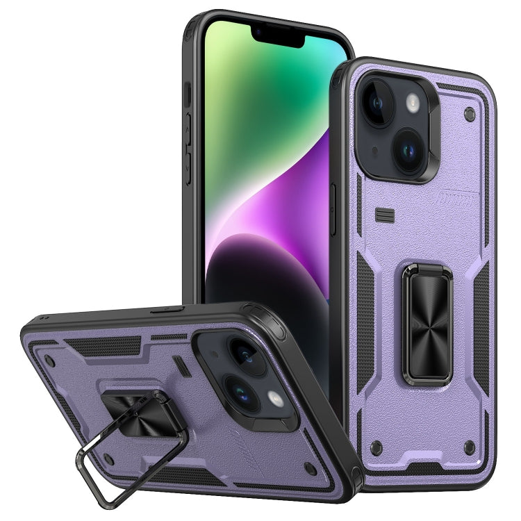 Ring Holder PC Hybrid TPU Phone Case, For iPhone 15 Plus, For iPhone 15, For iPhone 14 Plus