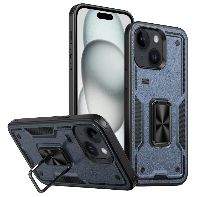 Ring Holder PC Hybrid TPU Phone Case, For iPhone 15 Plus, For iPhone 15, For iPhone 14 Plus
