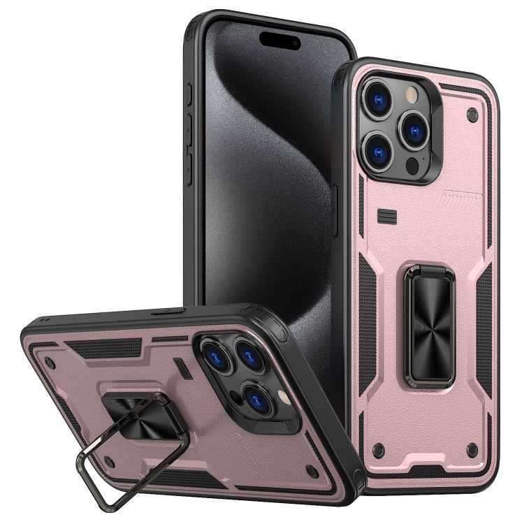 Ring Holder PC Hybrid TPU Phone Case, For iPhone 16, For iPhone 15 Pro Max, For iPhone 15 Pro