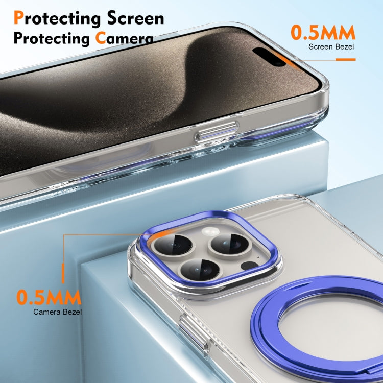 Ice-Cold Rotating Ring Holder PC MagSafe Phone Case, For iPhone 15 Pro Max, For iPhone 15 Pro, For iPhone 15 Plus / 14 Plus, For iPhone 15