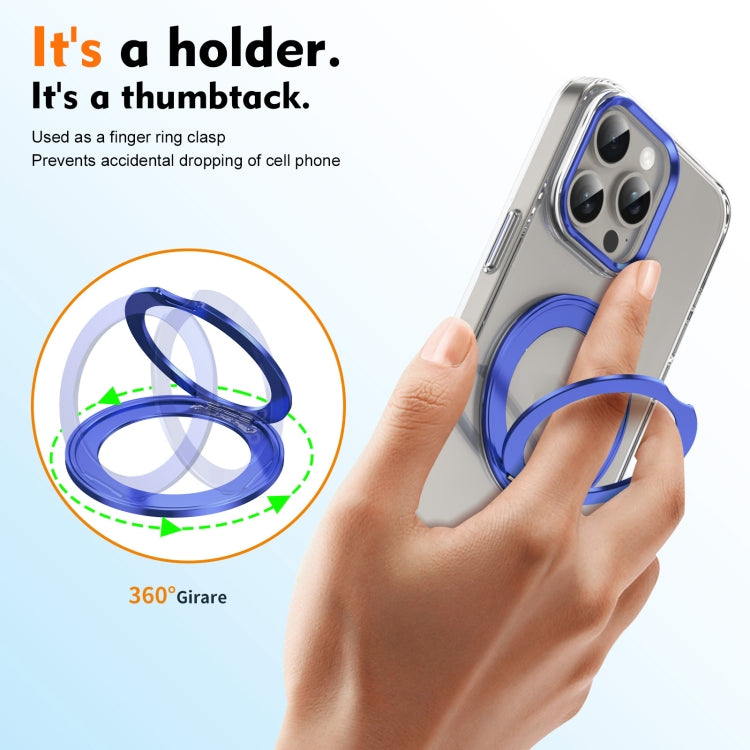 Ice-Cold Rotating Ring Holder PC MagSafe Phone Case, For iPhone 15 Pro Max, For iPhone 15 Pro, For iPhone 15 Plus / 14 Plus, For iPhone 15