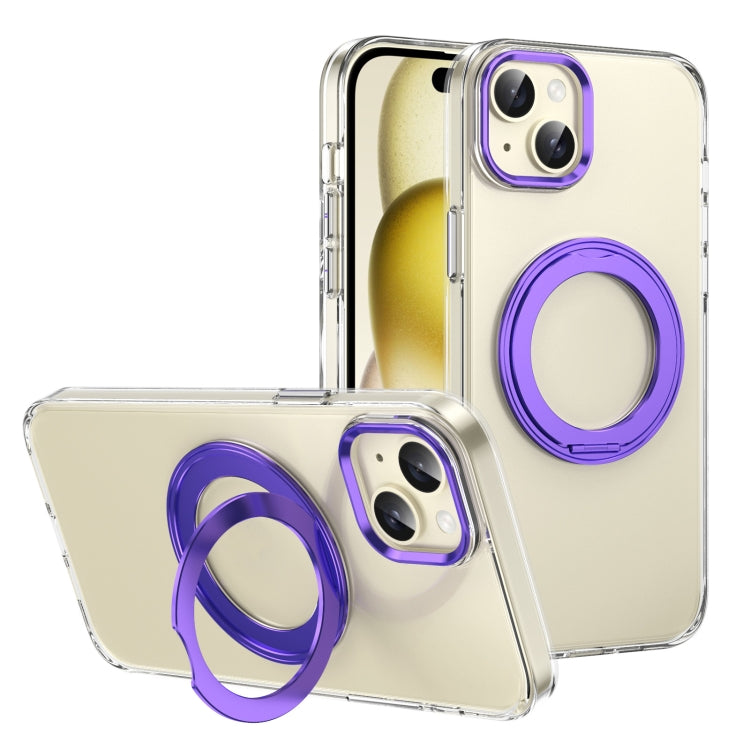 Ice-Cold Rotating Ring Holder PC MagSafe Phone Case, For iPhone 15 Pro Max, For iPhone 15 Pro, For iPhone 15 Plus / 14 Plus, For iPhone 15