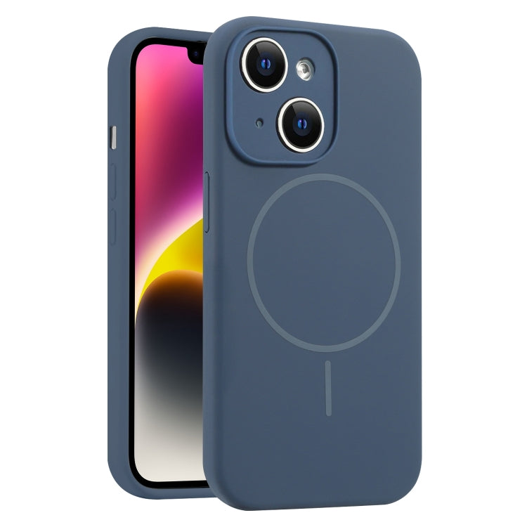 Fine Hole Liquid Silicone MagSafe Phone Case, For iPhone 15, For iPhone 14 Plus, For iPhone 14