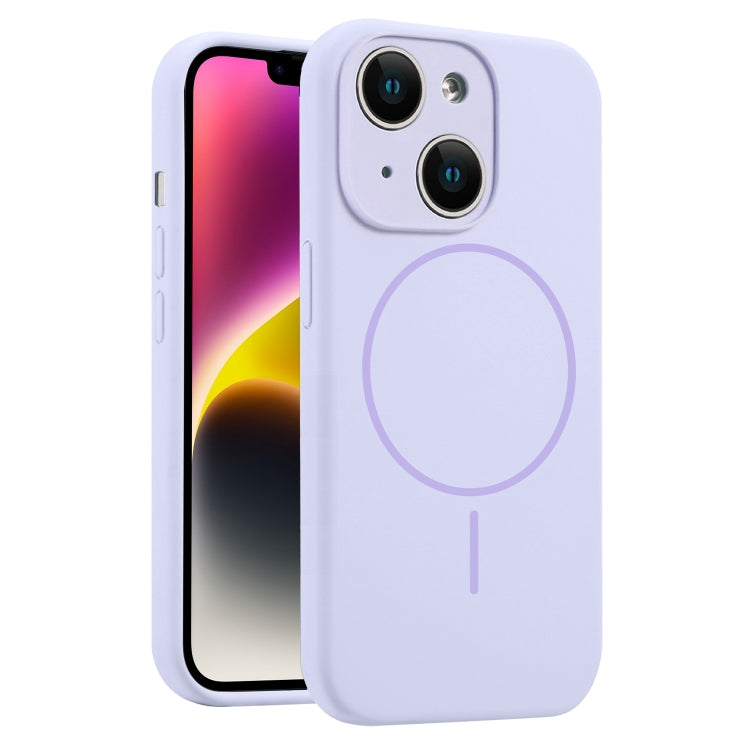 Fine Hole Liquid Silicone MagSafe Phone Case, For iPhone 15, For iPhone 14 Plus, For iPhone 14