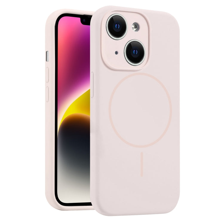 Fine Hole Liquid Silicone MagSafe Phone Case, For iPhone 15, For iPhone 14 Plus, For iPhone 14