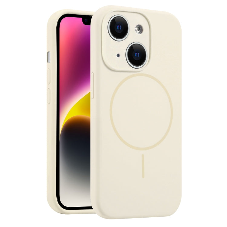 Fine Hole Liquid Silicone MagSafe Phone Case, For iPhone 15, For iPhone 14 Plus, For iPhone 14