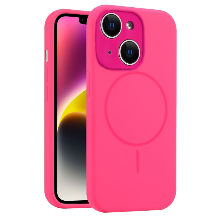 Fine Hole Liquid Silicone MagSafe Phone Case, For iPhone 15, For iPhone 14 Plus, For iPhone 14