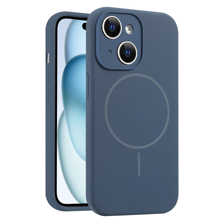 Fine Hole Liquid Silicone MagSafe Phone Case, For iPhone 15, For iPhone 14 Plus, For iPhone 14