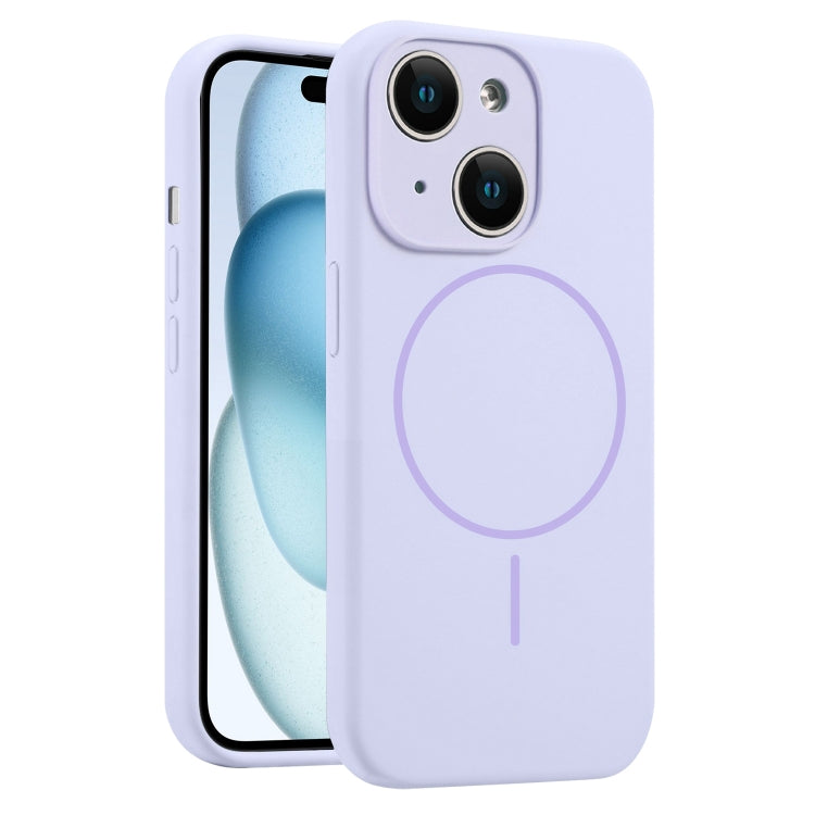 Fine Hole Liquid Silicone MagSafe Phone Case, For iPhone 15, For iPhone 14 Plus, For iPhone 14