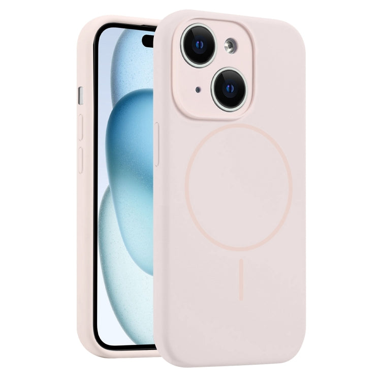 Fine Hole Liquid Silicone MagSafe Phone Case, For iPhone 15, For iPhone 14 Plus, For iPhone 14