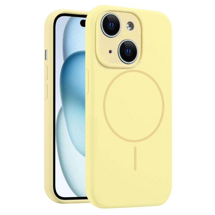 Fine Hole Liquid Silicone MagSafe Phone Case, For iPhone 15, For iPhone 14 Plus, For iPhone 14