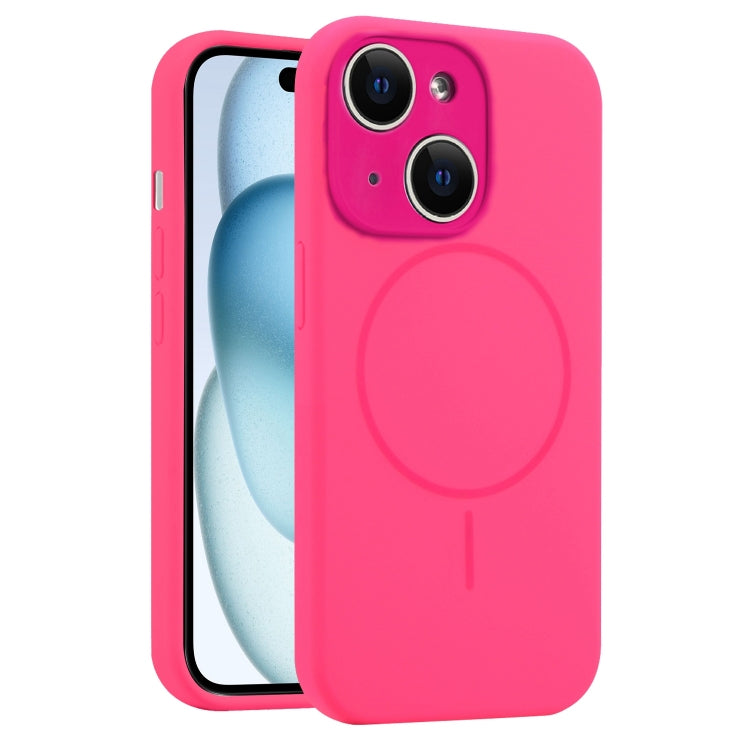Fine Hole Liquid Silicone MagSafe Phone Case, For iPhone 15, For iPhone 14 Plus, For iPhone 14