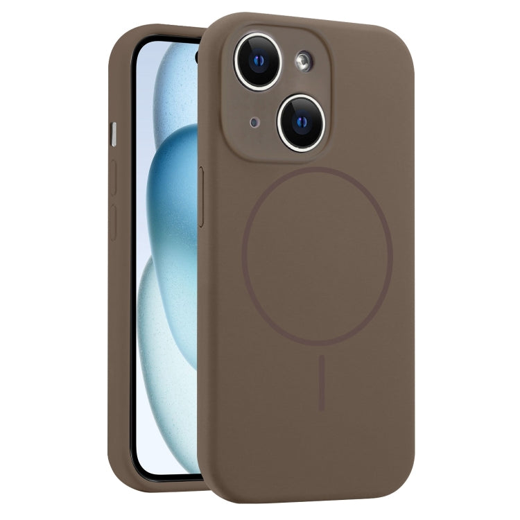 Fine Hole Liquid Silicone MagSafe Phone Case, For iPhone 15, For iPhone 14 Plus, For iPhone 14