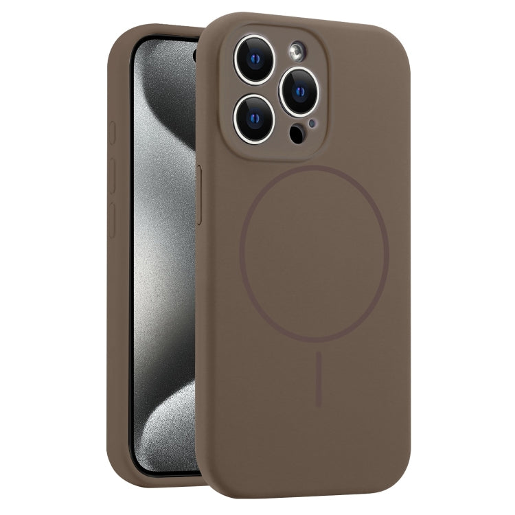 Fine Hole Liquid Silicone MagSafe Phone Case, For iPhone 15 Pro Max, For iPhone 15 Pro, For iPhone 15 Plus