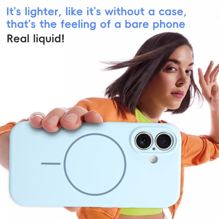 Fine Hole Liquid Silicone MagSafe Phone Case, For iPhone 15, For iPhone 14 Plus, For iPhone 14