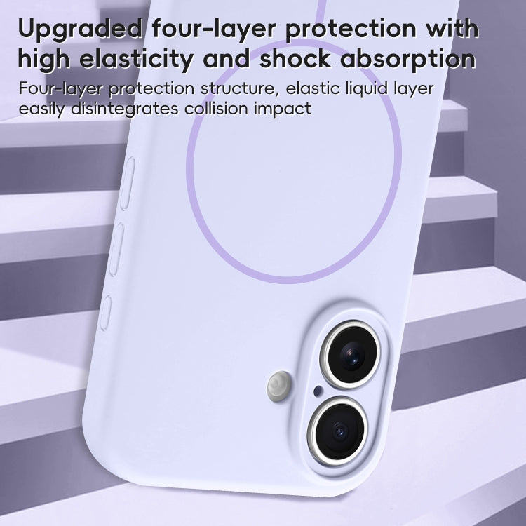 Fine Hole Liquid Silicone MagSafe Phone Case, For iPhone 15, For iPhone 14 Plus, For iPhone 14